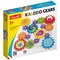 Quercetti: Kaleido Gears - 55pc Interactive Building Playset, 3 Sized Colorful Gear Plates, Chain Reactions Construction Toy, STEM Activity, Kids 3+